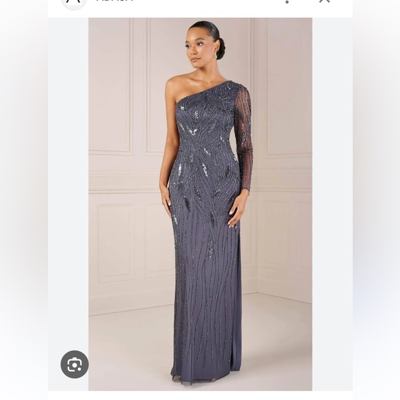Adrianna Papell Platinum - One-Shoulder Evening Dress  mother of bride / groom